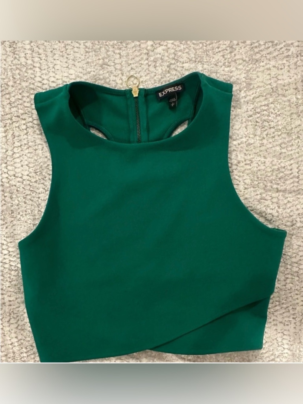 Express Green Sleeveless Top Women Size S Elegant Blouse